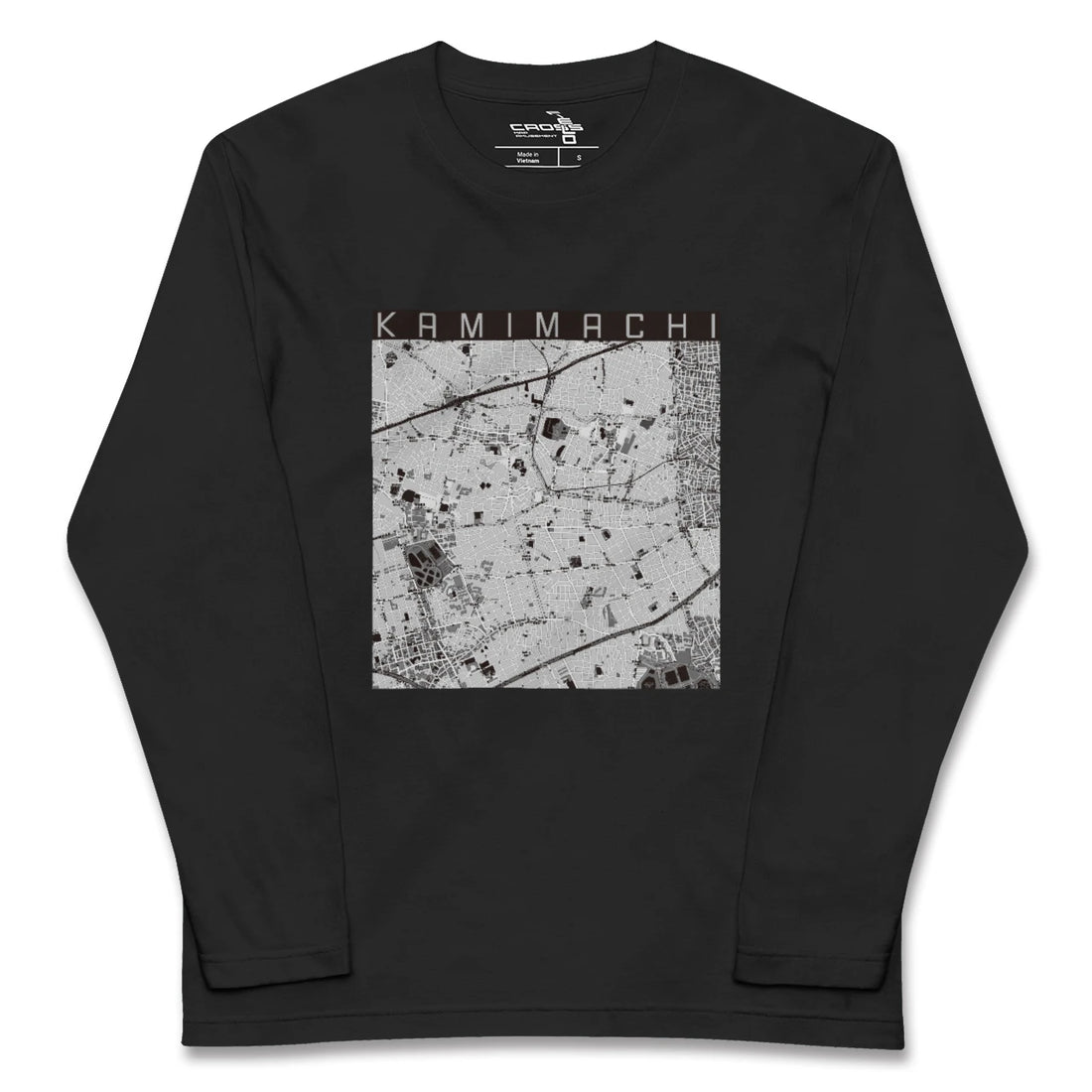 【上町(東京都)】地図柄ロングスリーブTシャツ