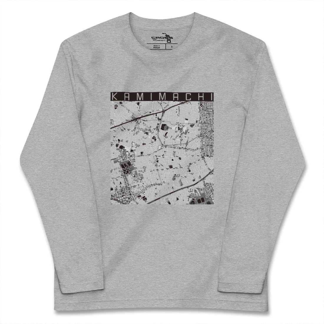【上町（東京都）】地図柄ロングスリーブTシャツ