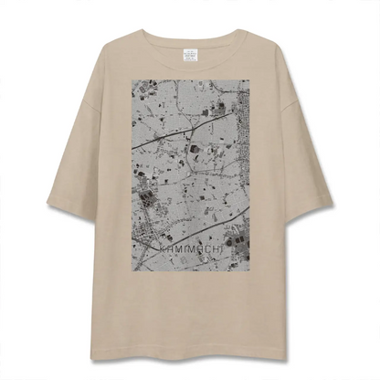 【上町（東京都）】地図柄ビッグシルエットTシャツ