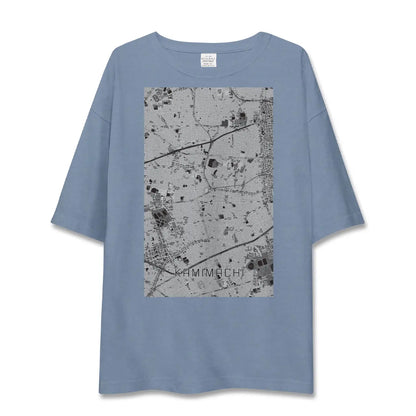 【上町（東京都）】地図柄ビッグシルエットTシャツ