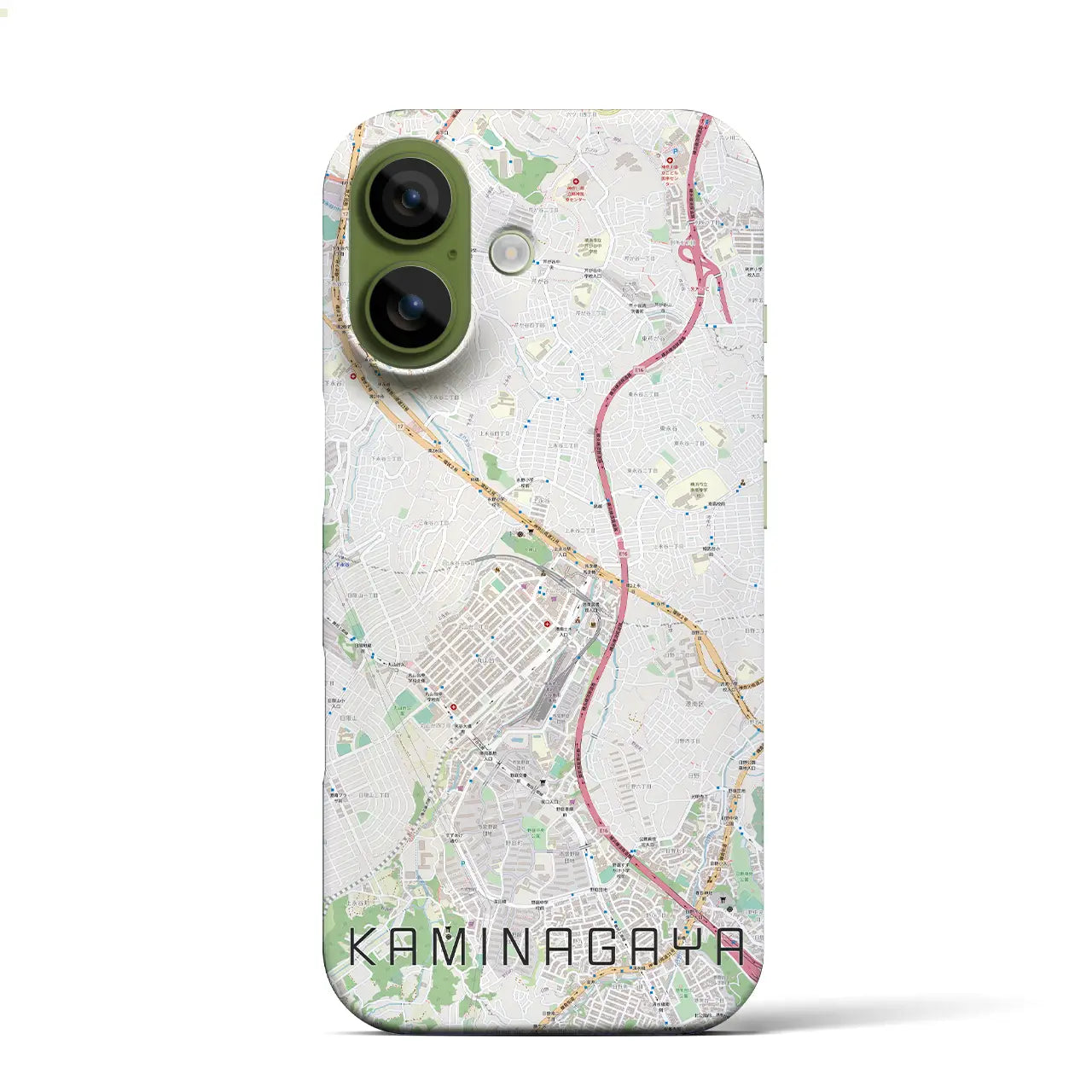 【上永谷（神奈川県）】地図柄iPhoneケース（バックカバータイプ）ナチュラル・iPhone 17 Pro Max 用