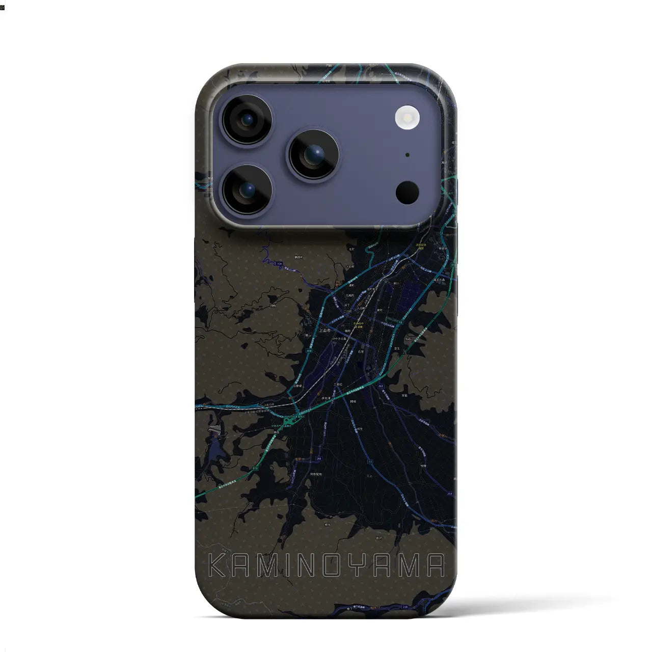 【上山（山形県）】地図柄iPhoneケース（バックカバータイプ）