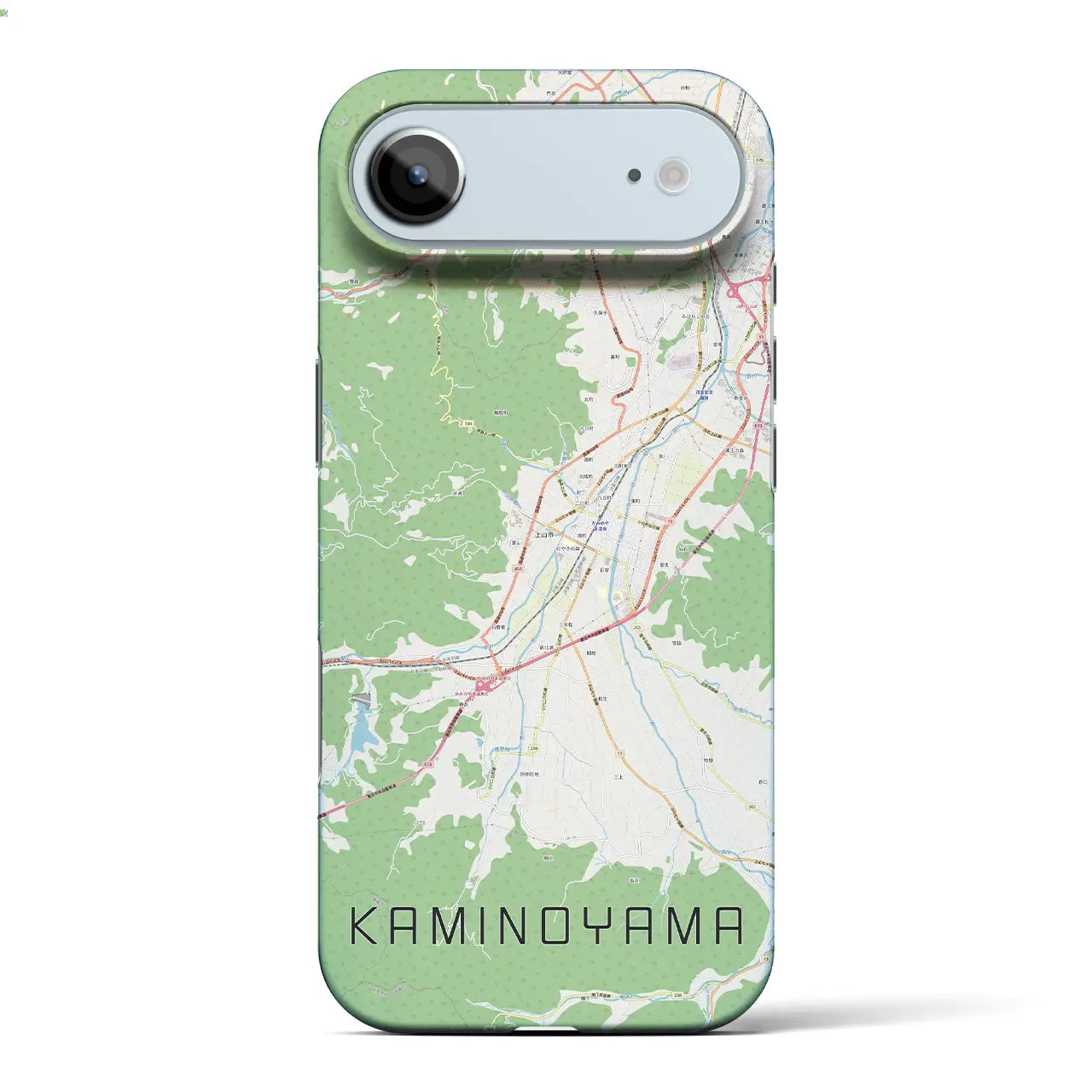 【上山（山形県）】地図柄iPhoneケース（バックカバータイプ）