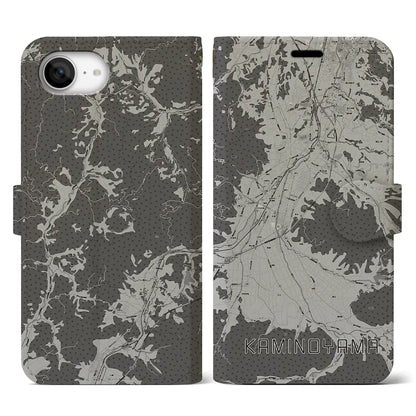 【上山（山形県）】地図柄iPhoneケース（手帳タイプ）