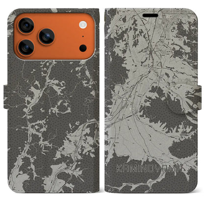 【上山（山形県）】地図柄iPhoneケース（手帳タイプ）