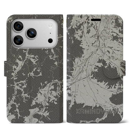 【上山（山形県）】地図柄iPhoneケース（手帳タイプ）