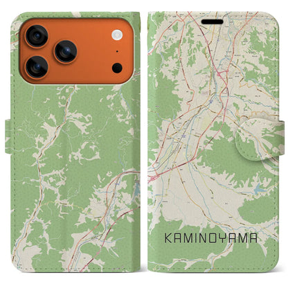 【上山（山形県）】地図柄iPhoneケース（手帳タイプ）