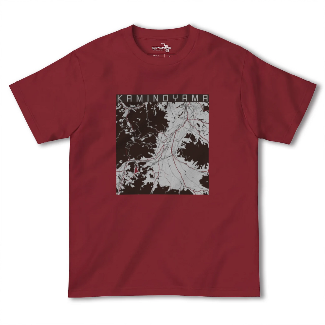 【上山(山形県)】地図柄ヘビーウェイトTシャツ