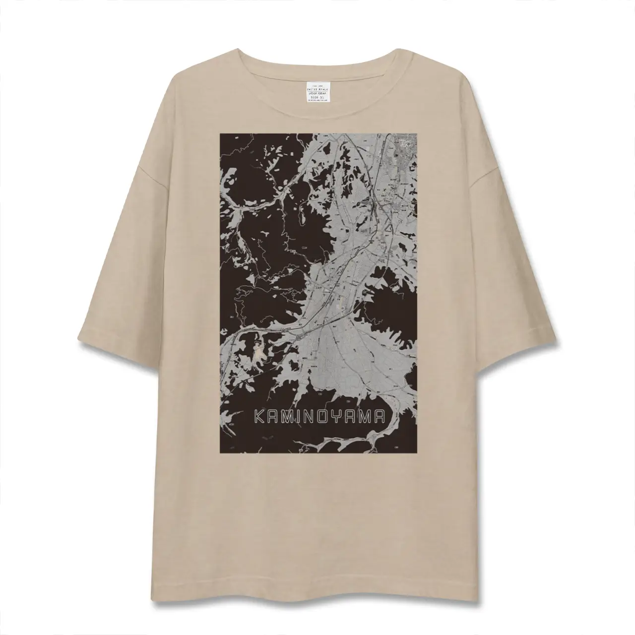 【上山（山形県）】地図柄ビッグシルエットTシャツ