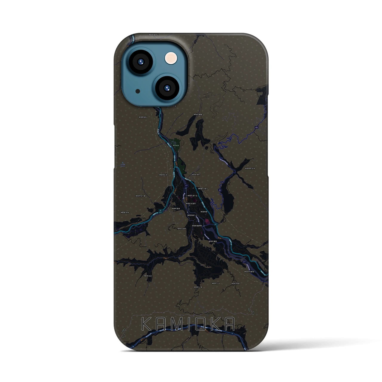 【神岡（岐阜県）】地図柄iPhoneケース（バックカバータイプ）