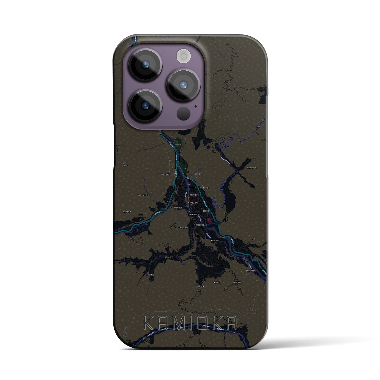 【神岡（岐阜県）】地図柄iPhoneケース（バックカバータイプ）