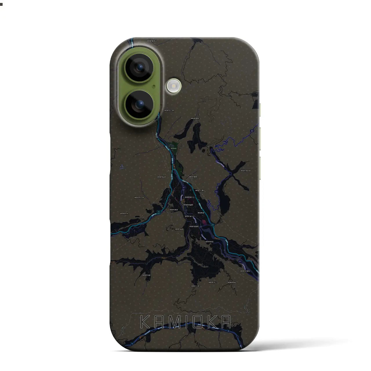 【神岡（岐阜県）】地図柄iPhoneケース（バックカバータイプ）