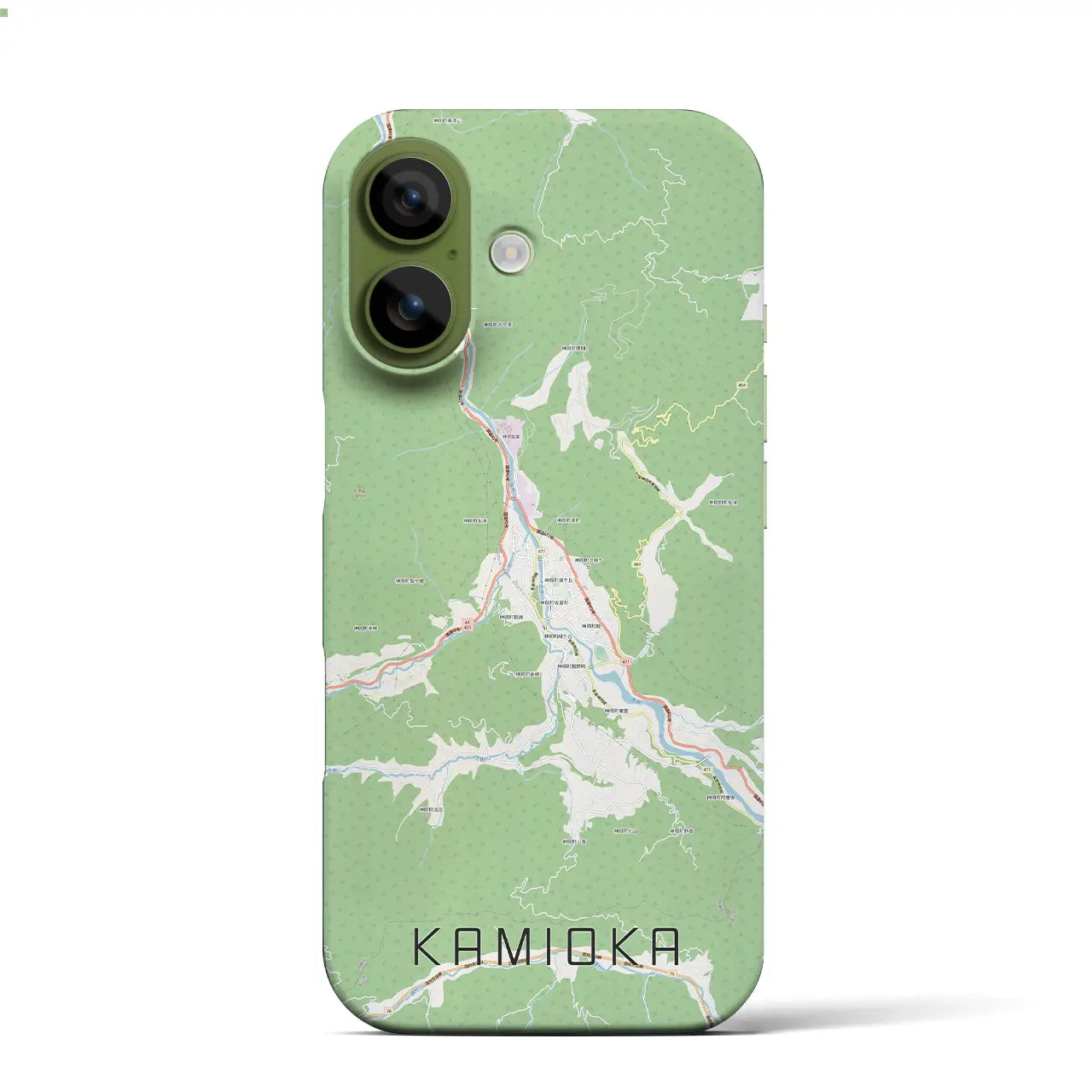 【神岡（岐阜県）】地図柄iPhoneケース（バックカバータイプ）