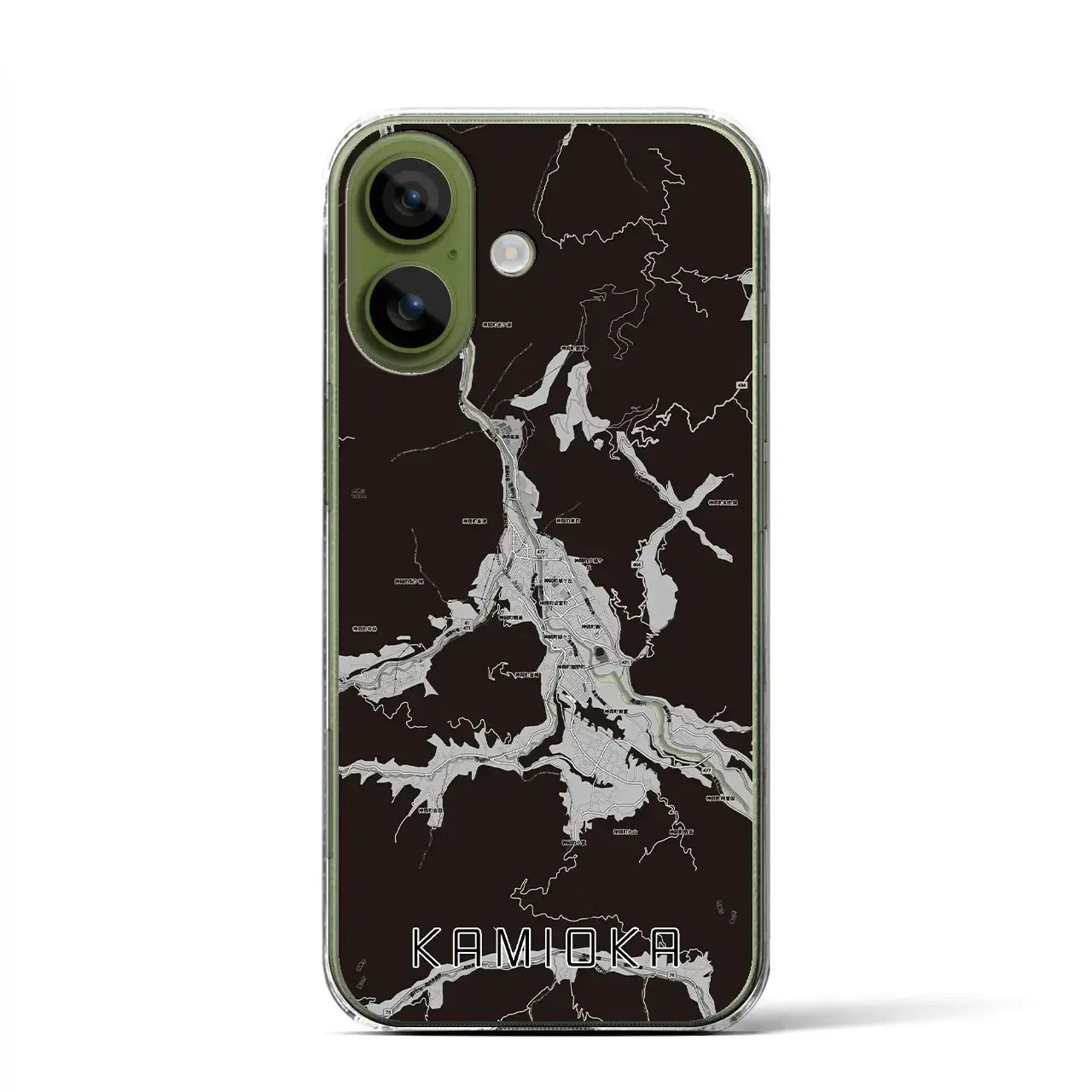 【神岡（岐阜県）】地図柄iPhoneケース（クリアタイプ）