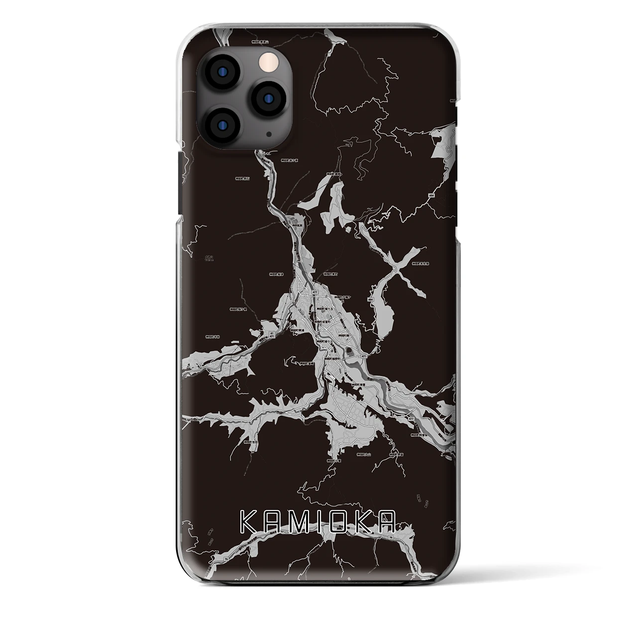 【神岡（岐阜県）】地図柄iPhoneケース（クリアタイプ）