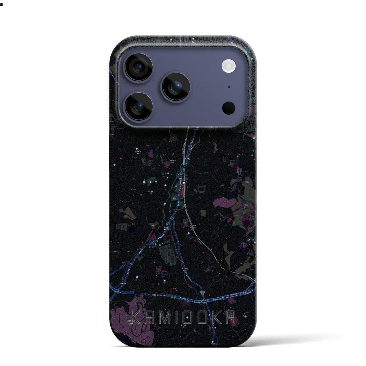 【上大岡（神奈川県）】地図柄iPhoneケース（バックカバータイプ）