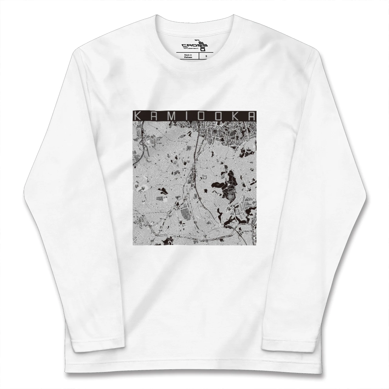 【上大岡（神奈川県）】地図柄ロングスリーブTシャツ