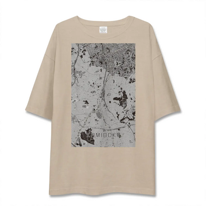 【上大岡（神奈川県）】地図柄ビッグシルエットTシャツ