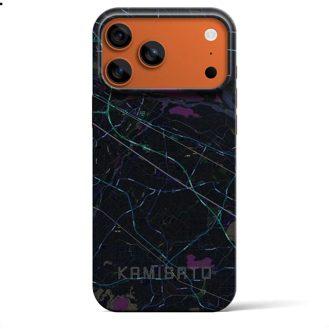 【上里（埼玉県）】地図柄iPhoneケース（バックカバータイプ）