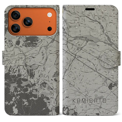 【上里（埼玉県）】地図柄iPhoneケース（手帳タイプ）