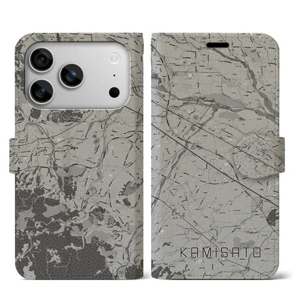 【上里（埼玉県）】地図柄iPhoneケース（手帳タイプ）