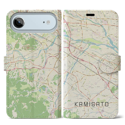 【上里（埼玉県）】地図柄iPhoneケース（手帳タイプ）