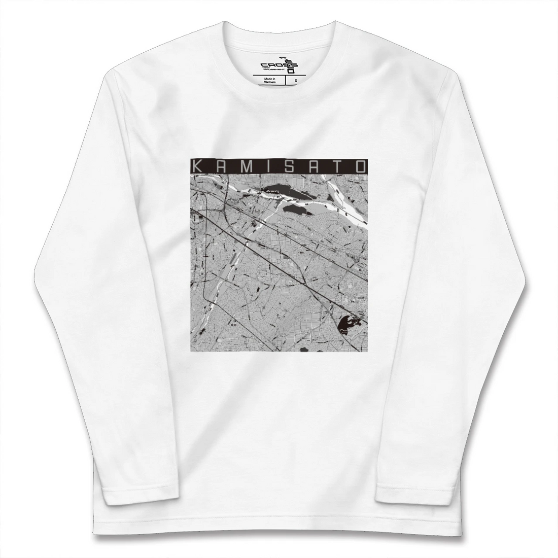 【上里(埼玉県)】地図柄ロングスリーブTシャツ