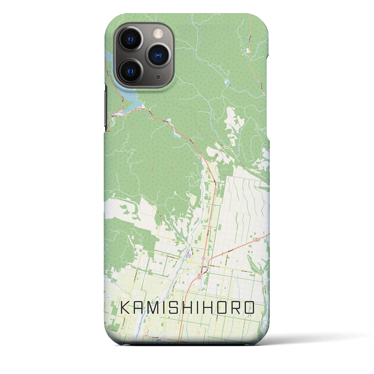 【上士幌（北海道）】地図柄iPhoneケース（バックカバータイプ）