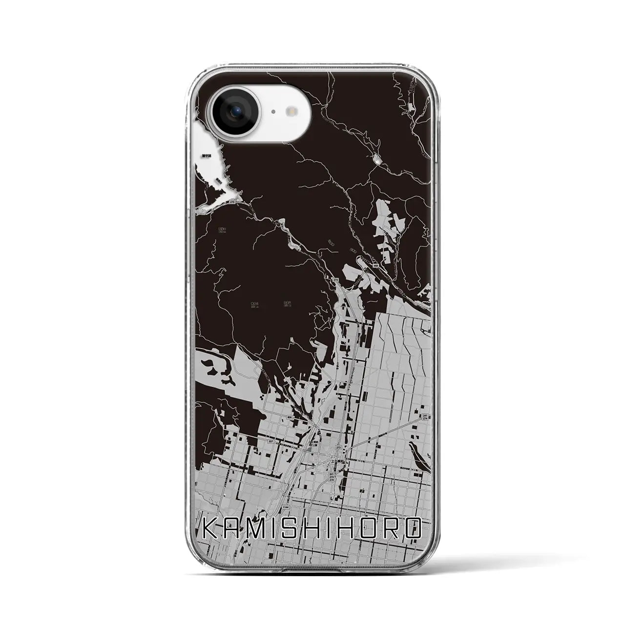 【上士幌（北海道）】地図柄iPhoneケース（クリアタイプ）