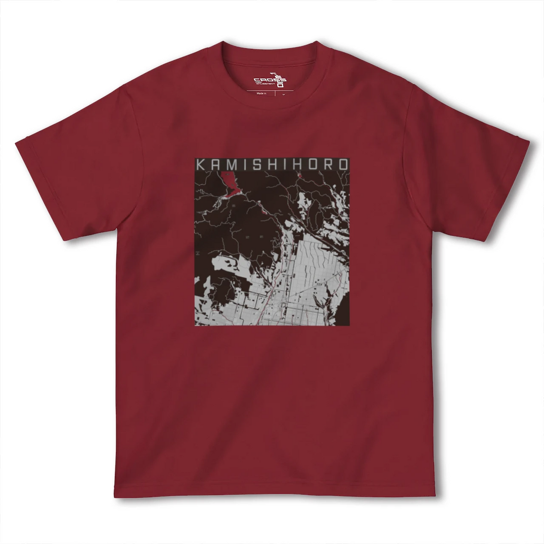 【上士幌(北海道)】地図柄ヘビーウェイトTシャツ