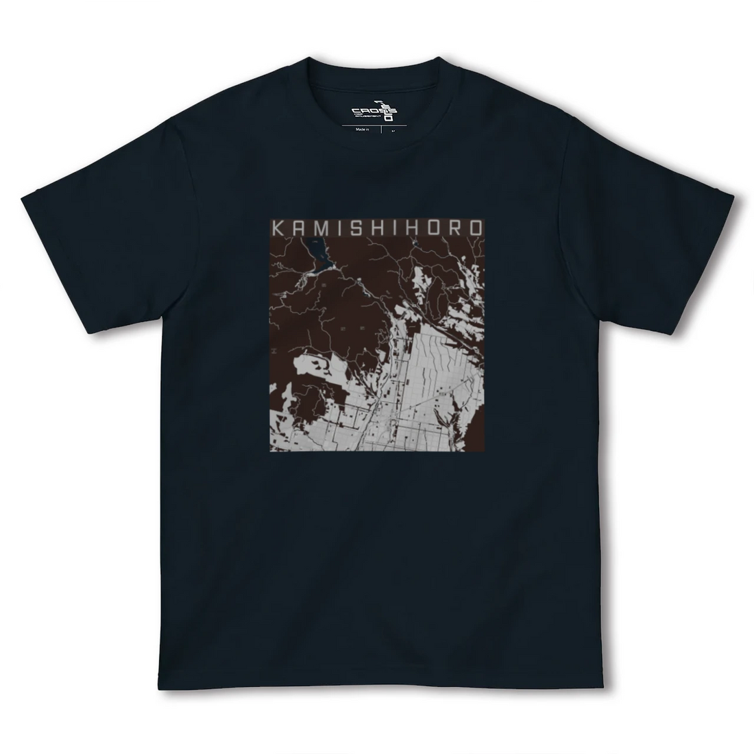 【上士幌(北海道)】地図柄ヘビーウェイトTシャツ
