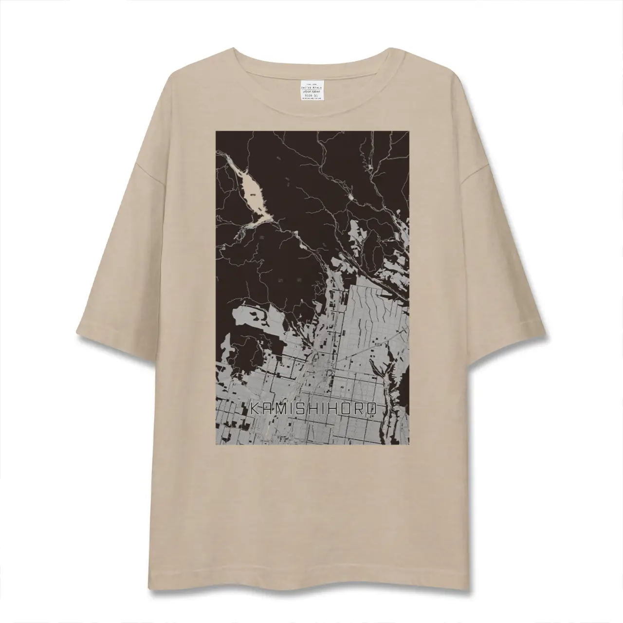【上士幌（北海道）】地図柄ビッグシルエットTシャツ
