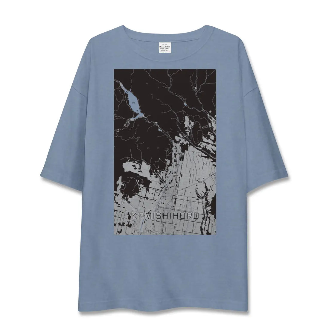 【上士幌（北海道）】地図柄ビッグシルエットTシャツ