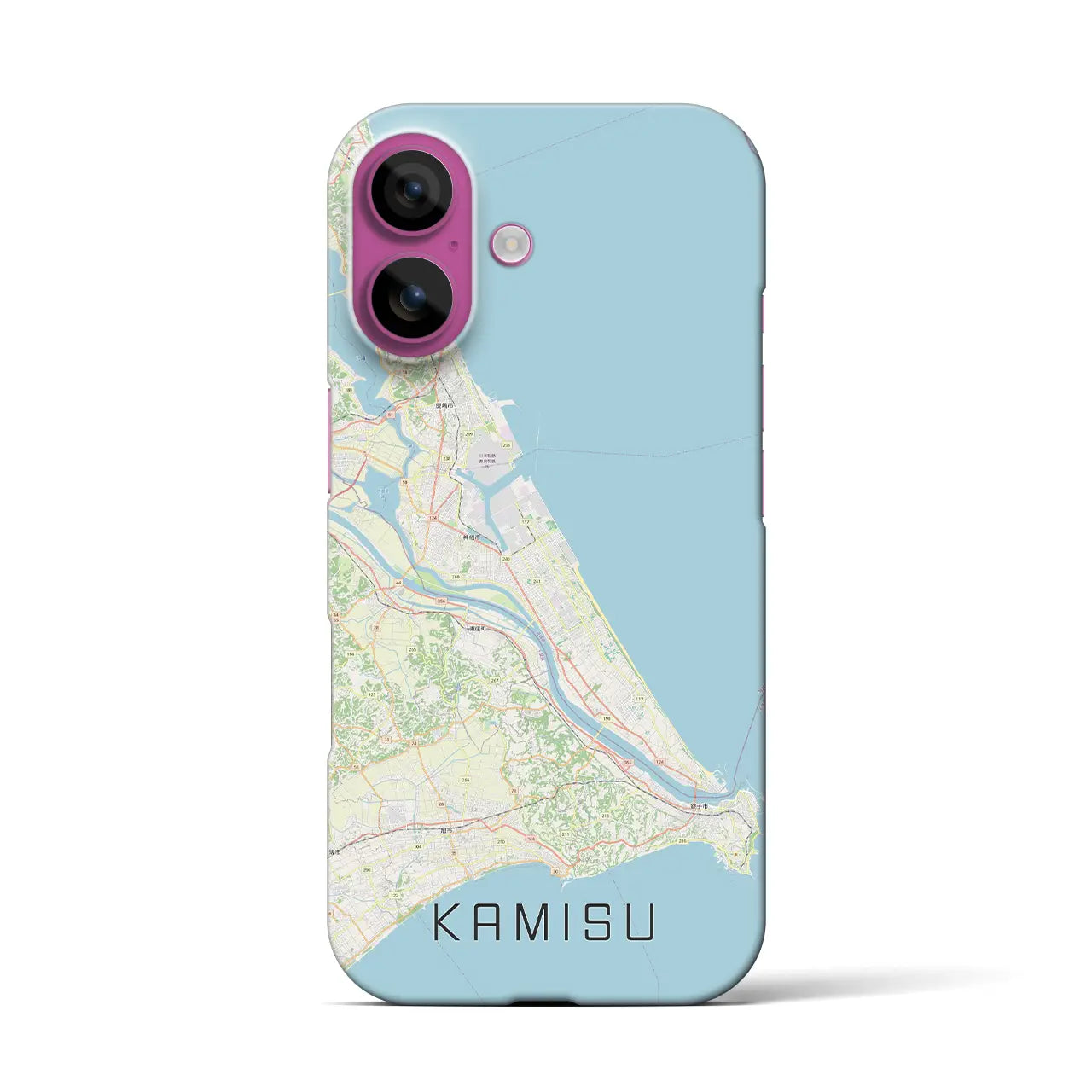 【神栖2（茨城県）】地図柄iPhoneケース（バックカバータイプ）