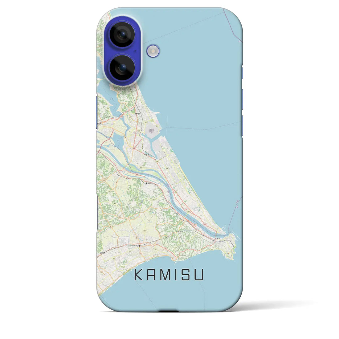 【神栖2(茨城県)】地図柄iPhoneケース(バックカバータイプ)ナチュラル・iPhone 16 Pro Max 用