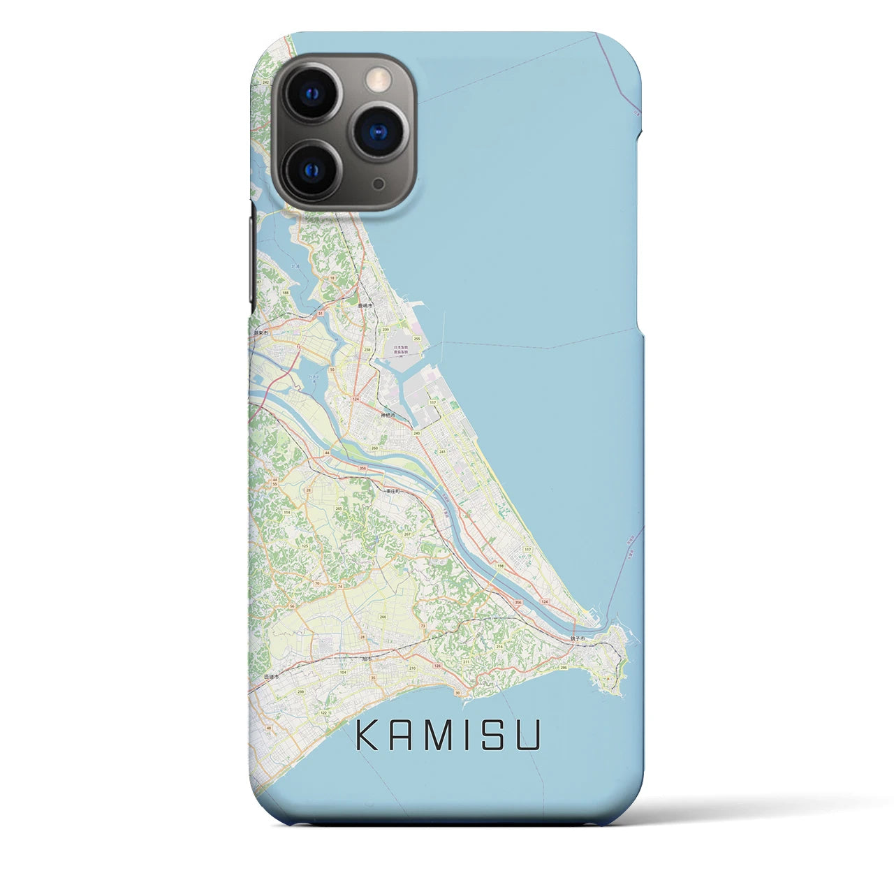 【神栖2（茨城県）】地図柄iPhoneケース（バックカバータイプ）