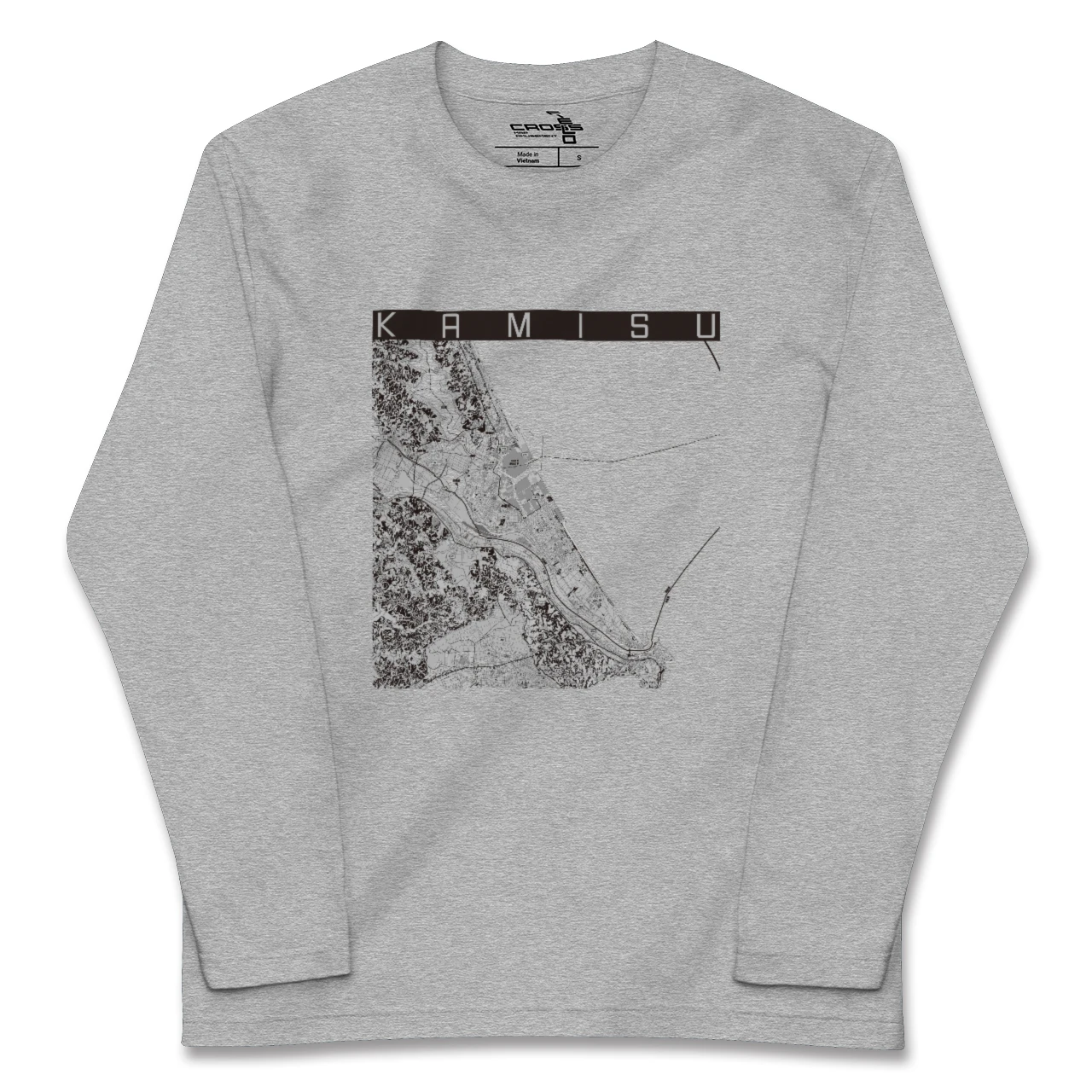 【神栖2（茨城県）】地図柄ロングスリーブTシャツ
