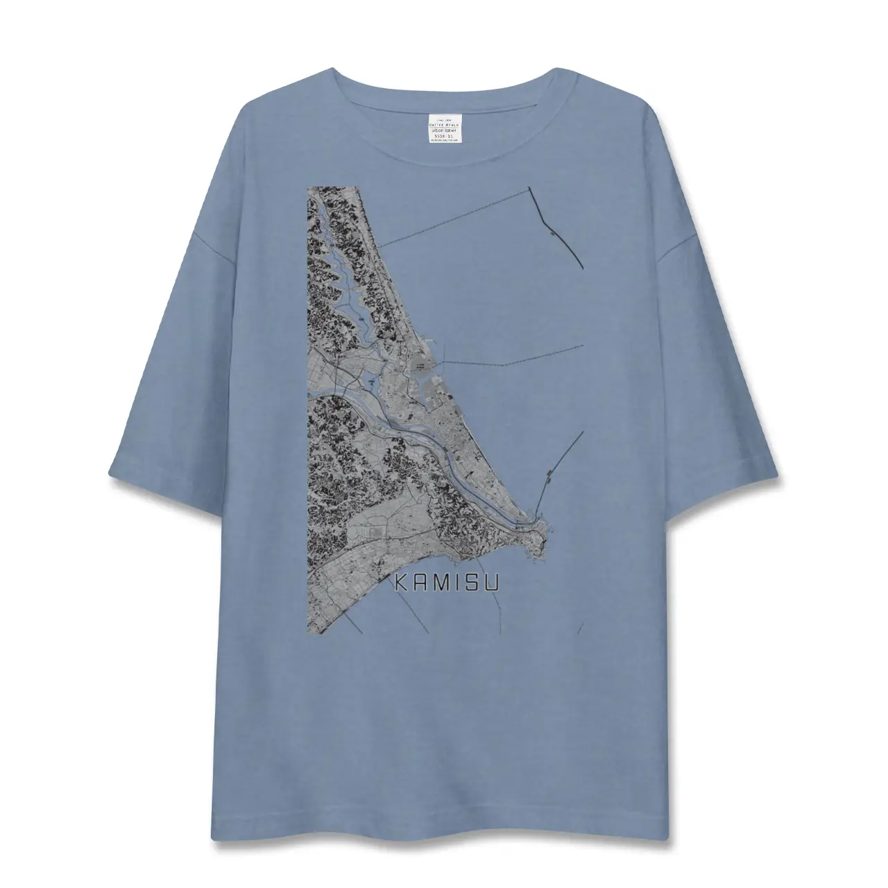 【神栖2（茨城県）】地図柄ビッグシルエットTシャツ