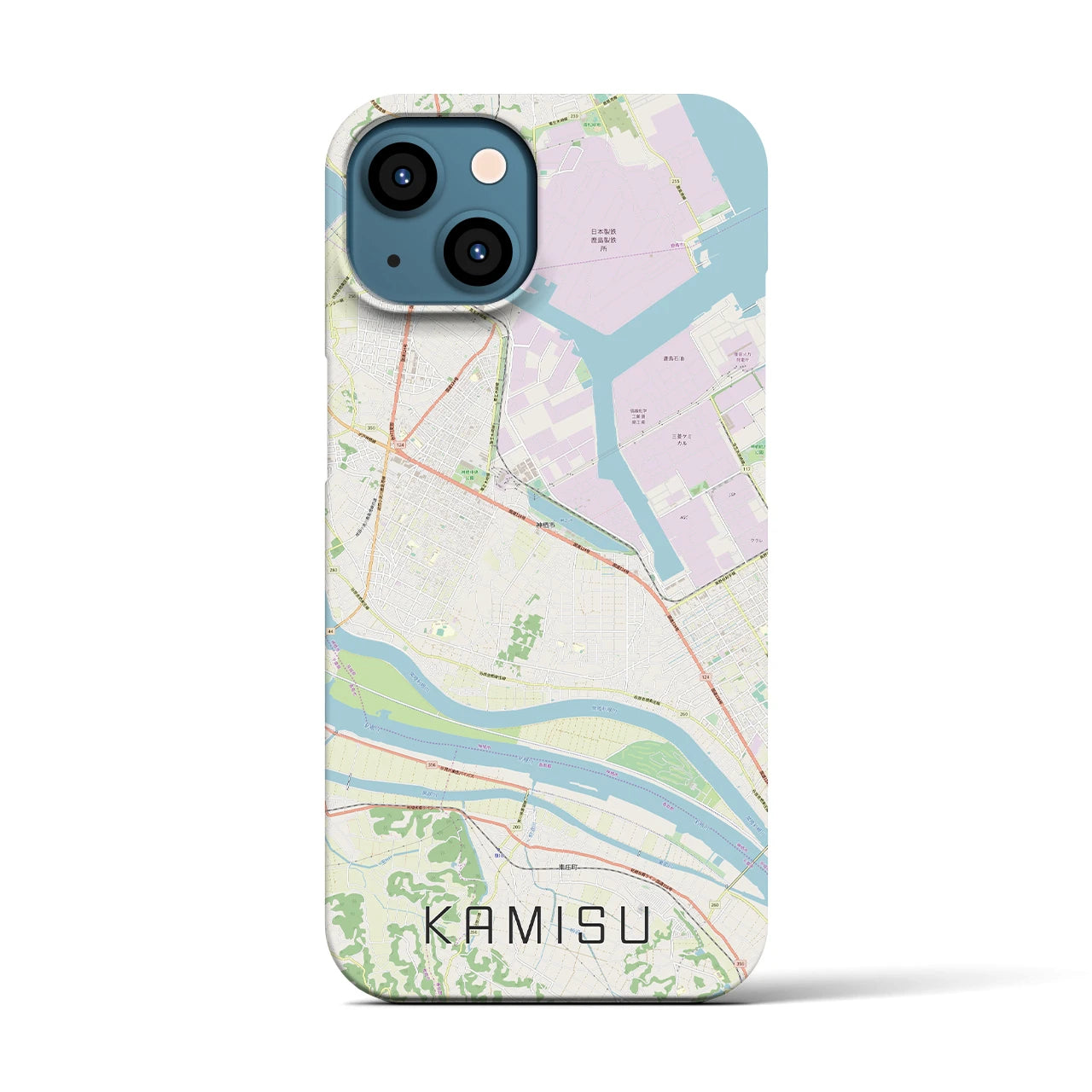 【神栖（茨城県）】地図柄iPhoneケース（バックカバータイプ）