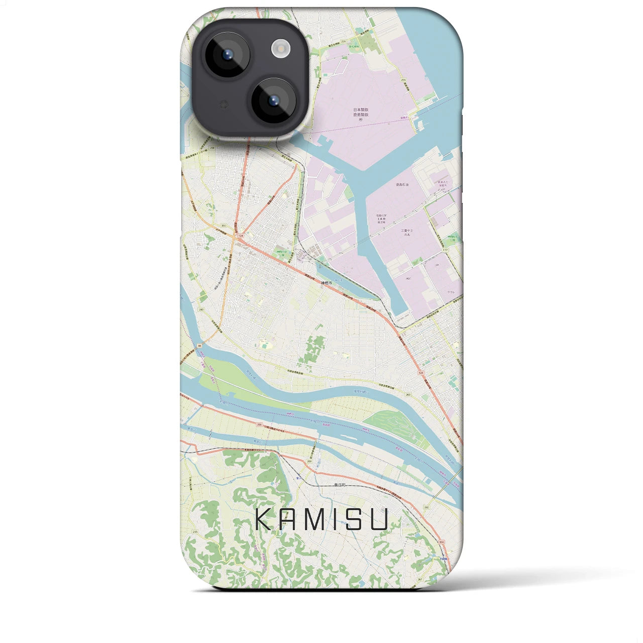 【神栖（茨城県）】地図柄iPhoneケース（バックカバータイプ）