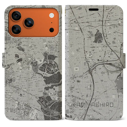 【上社（愛知県）】地図柄iPhoneケース（手帳タイプ）