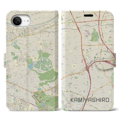 【上社（愛知県）】地図柄iPhoneケース（手帳タイプ）