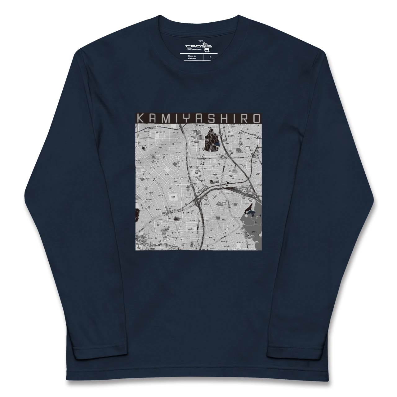 【上社（愛知県）】地図柄ロングスリーブTシャツ