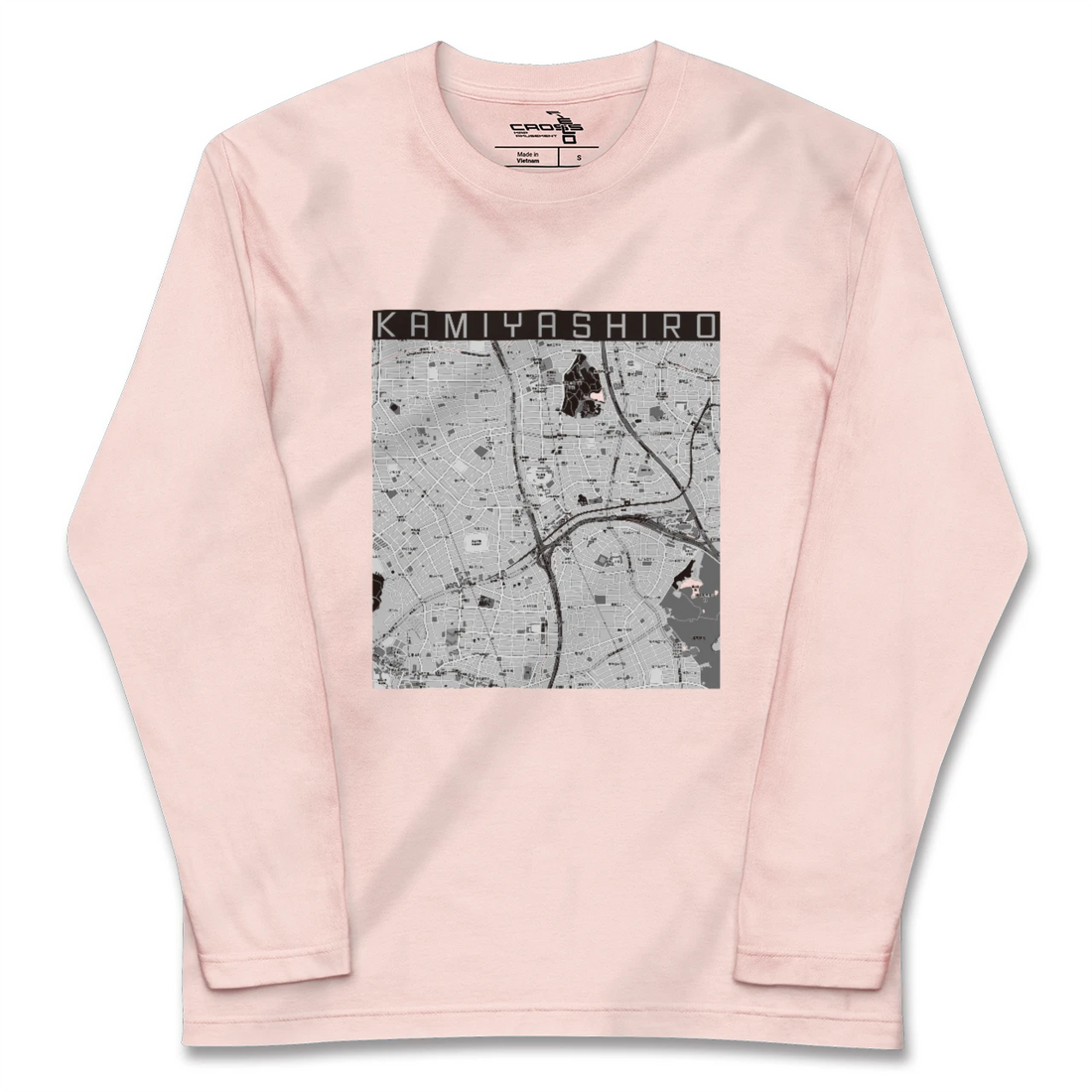 【上社（愛知県）】地図柄ロングスリーブTシャツ