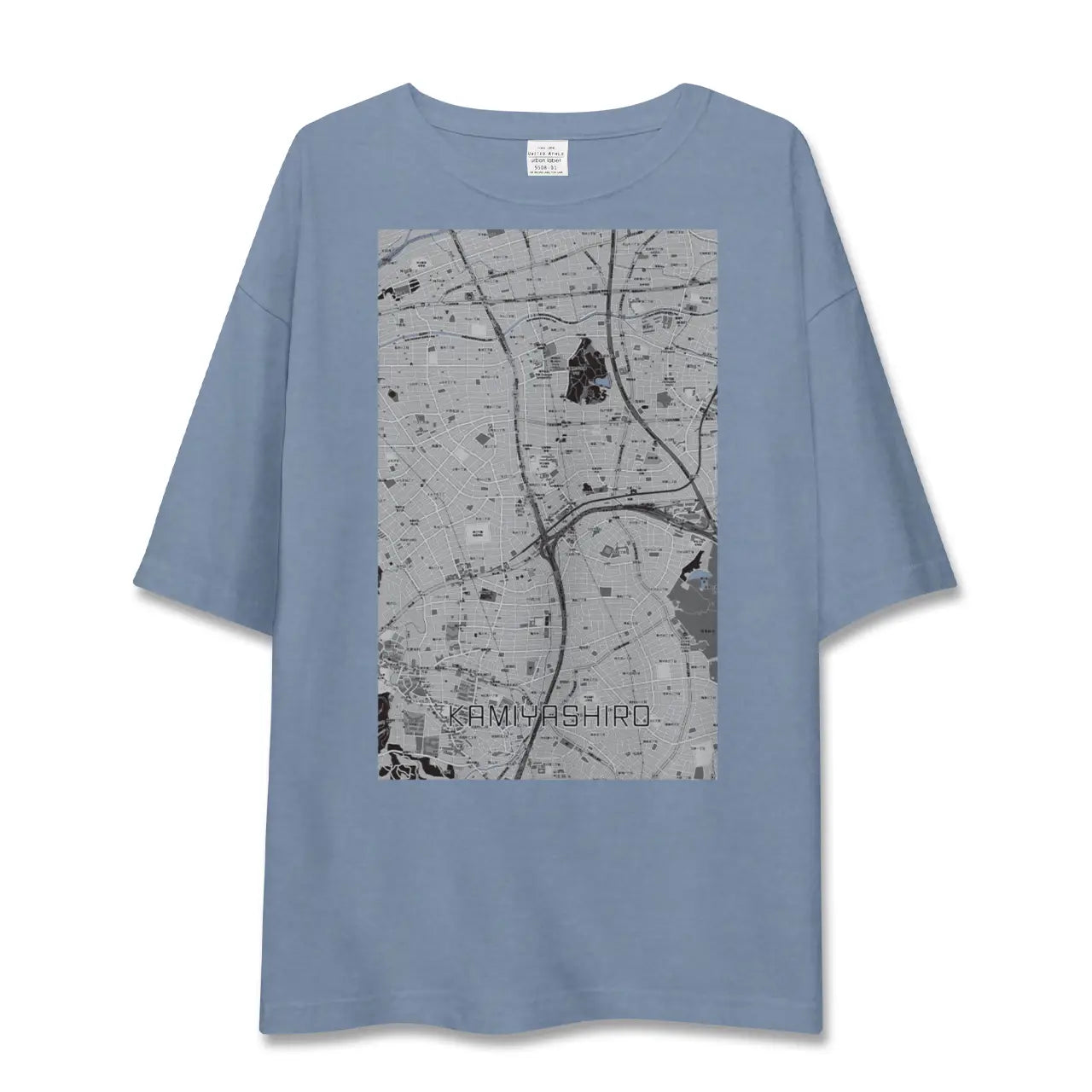 【上社（愛知県）】地図柄ビッグシルエットTシャツ