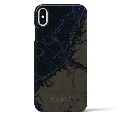 【加茂（新潟県）】地図柄iPhoneケース（バックカバータイプ）