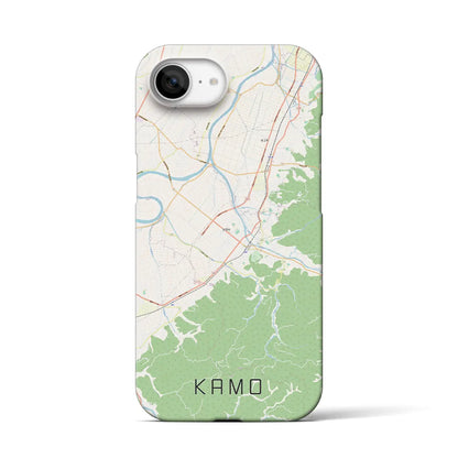 【加茂（新潟県）】地図柄iPhoneケース（バックカバータイプ）