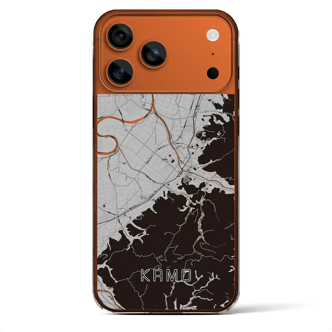 【加茂（新潟県）】地図柄iPhoneケース（クリアタイプ）