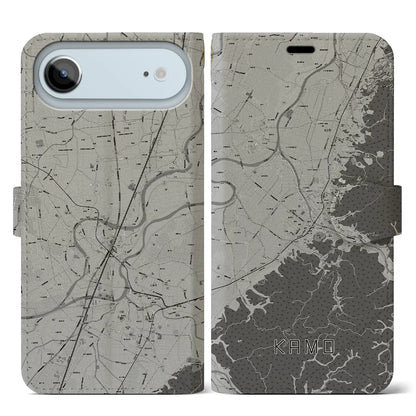 【加茂（新潟県）】地図柄iPhoneケース（手帳タイプ）