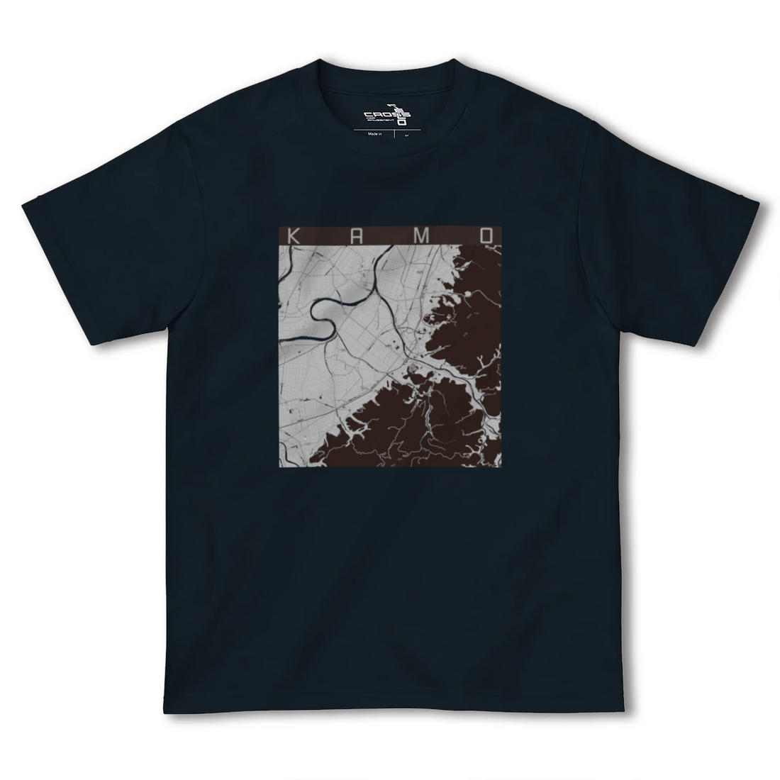 【加茂(新潟県)】地図柄ヘビーウェイトTシャツ